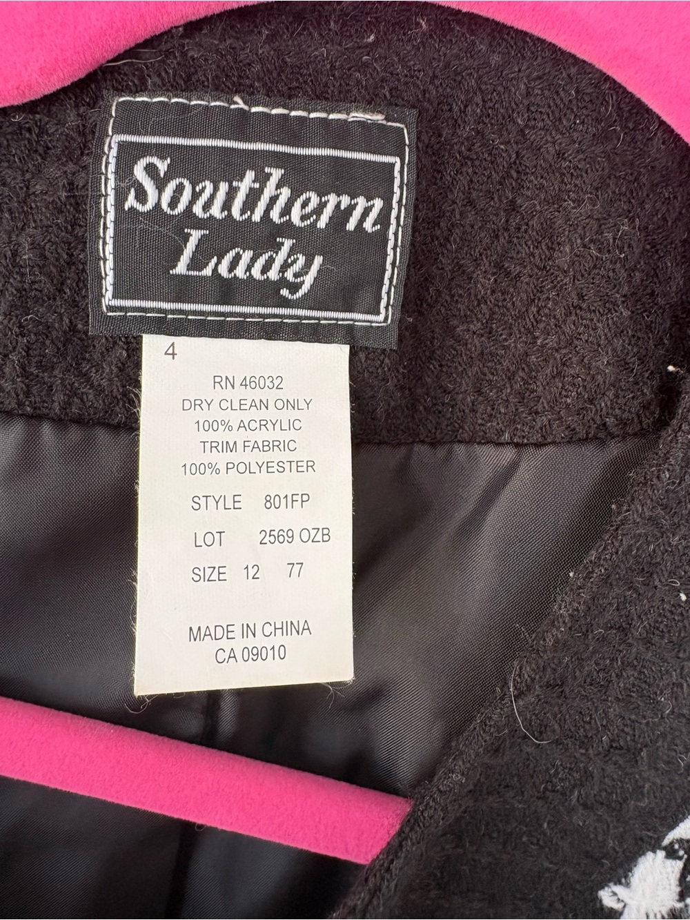 Southern Lady Black & White Plaid Tweed Open-Front Jacket - Picture 3 of 6